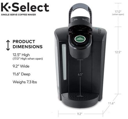 keurig k-select coffee maker design