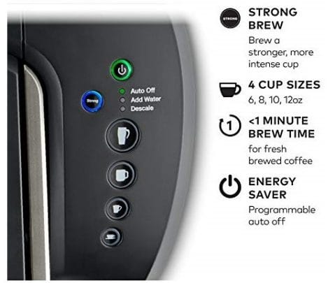 keurig k-select coffee maker interface