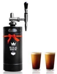 The Original Royal Brew Nitro Cold Brew Coffee Maker - Gift for Coffee Lovers -128 oz Extra Large Home Keg, Nitrogen Gas System Coffee Dispenser Kit