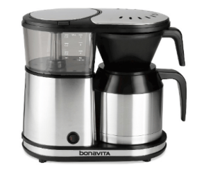 Bonavita 8 Cup Drip Coffee Maker Machine, One-Touch Pour Over Brewer wThermal Carafe, SCA Certified, 1500 Watt, BPA Free, Stainless Steel