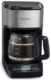 Capresso 5-Cup Mini Drip Coffee Maker, Black and Stainless Steel