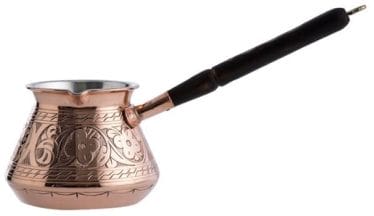 CopperBull THICKEST Solid Hammered Copper Turkish Greek Arabic Coffee Pot Stovetop Coffee Maker