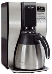 Mr. Coffee Coffee Maker, Programmable Coffee Machine with Auto Pause, 10 Cups, Stainless Steel