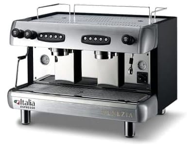 VENEZIA 2 by Italia Espresso® - Two Group Commercial Espresso Cappuccino Machine Maker Restaurant Cafe Dispenser, Genuine Italian Brew Heads, Stainless Steel
