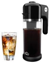 VINCI Express Cold Brew Patented Electric Coffee Maker Cold Brew in 5 Minutes, 4 Brew Strength Settings & Cleaning Cycle, Easy to Use & Clean, Glass Carafe, 1.1 Liter Pitcher (37 Fl Ounces)